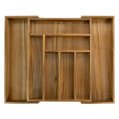 Kitchen Drawer Organizer,Silverware Organizer,Utensil Holder And Cutlery Tray With Grooved Drawer Dividers For Flatware And Kitchen Utensils,(Acacia W | Wayfair North America