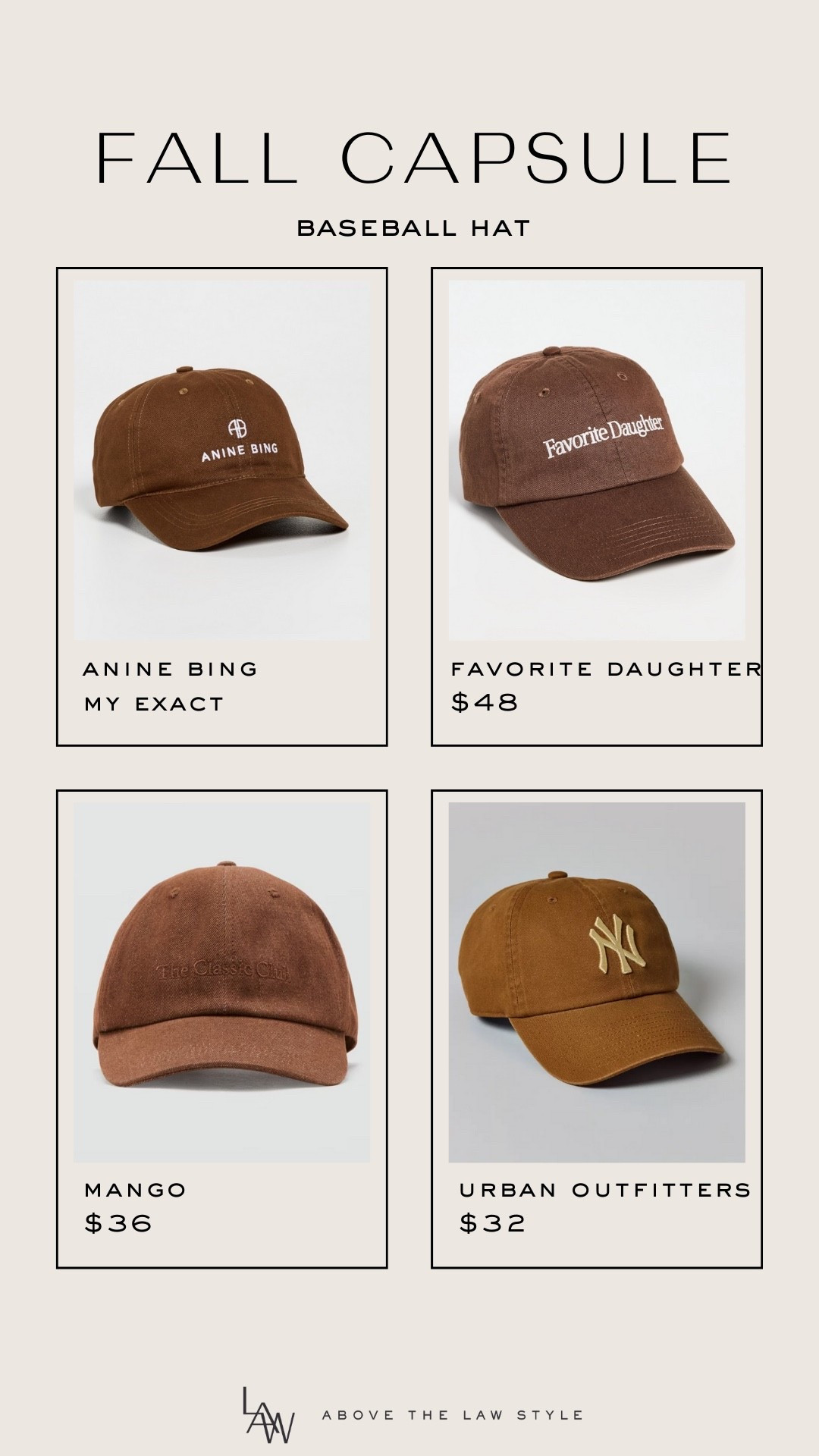 Fall Capsule: Baseball Hat

#LTKFindsUnder100 #LTKStyleTip #LTKFindsUnder50