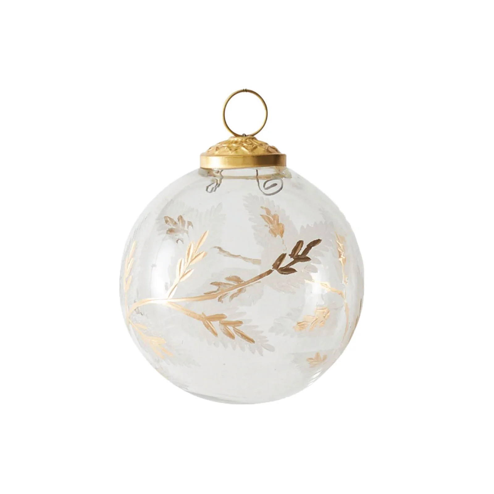 Gold Leaf Glass Ornament | Brooke and Lou