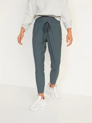 High-Waisted PowerSoft Zip Jogger Pants for Women | Old Navy (US)