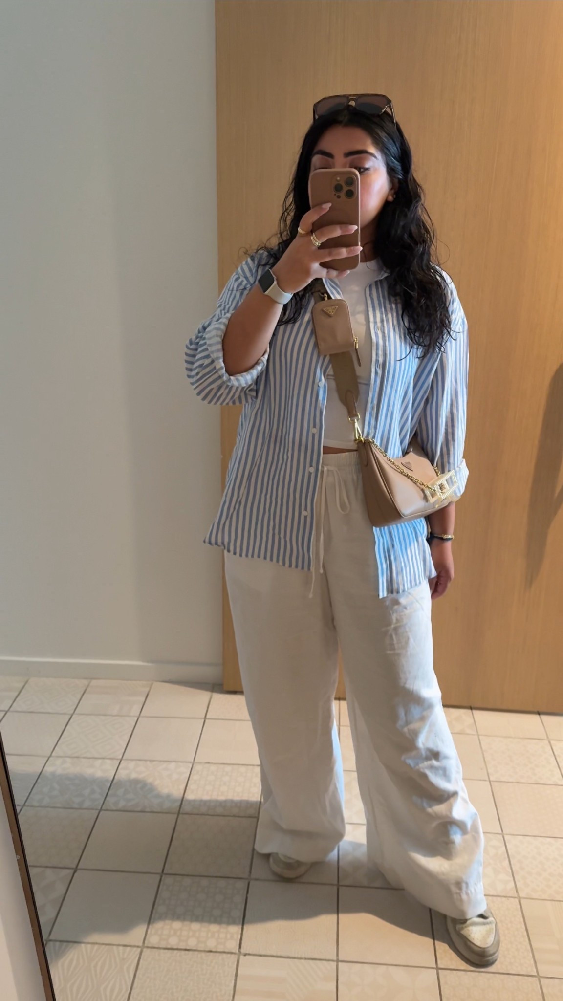 blue striped button down and white linen pants are the perfect summer outfit 

#LTKFindsUnder50 #LTKStyleTip #LTKMidsize