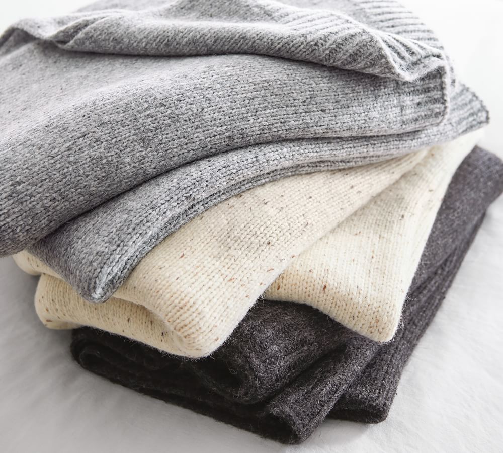 Cozy Sweater Knit Blanket | Pottery Barn (US)