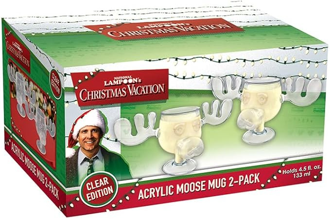 ICUP National Lampoon's Christmas Vacation 2 Pc Clear Acrylic Moose Mug Set (4.5 oz each) | Amazon (US)