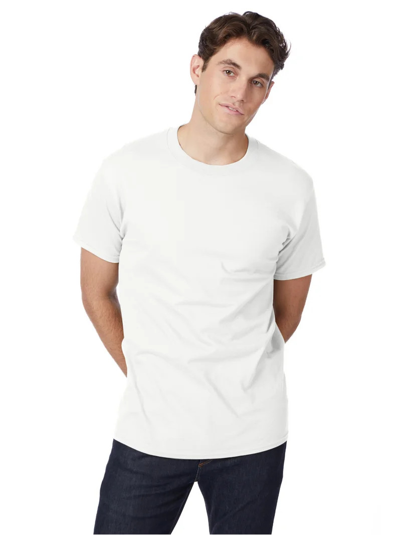 Hanes Men's Beefy-T Unisex Heavyweight Cotton T-Shirt, Sizes S-6XL | Walmart (US)