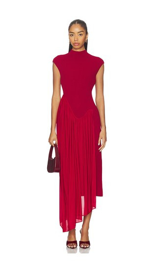ET OCHS Francis Knit Combo Midi Dress in Red. - size S | Revolve Clothing (Global)