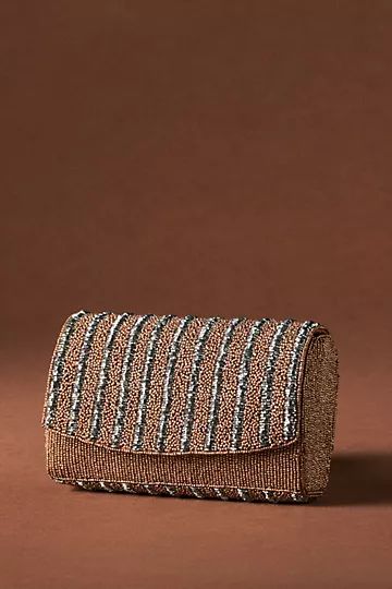 Beaded Stripe Clutch | Anthropologie (US)