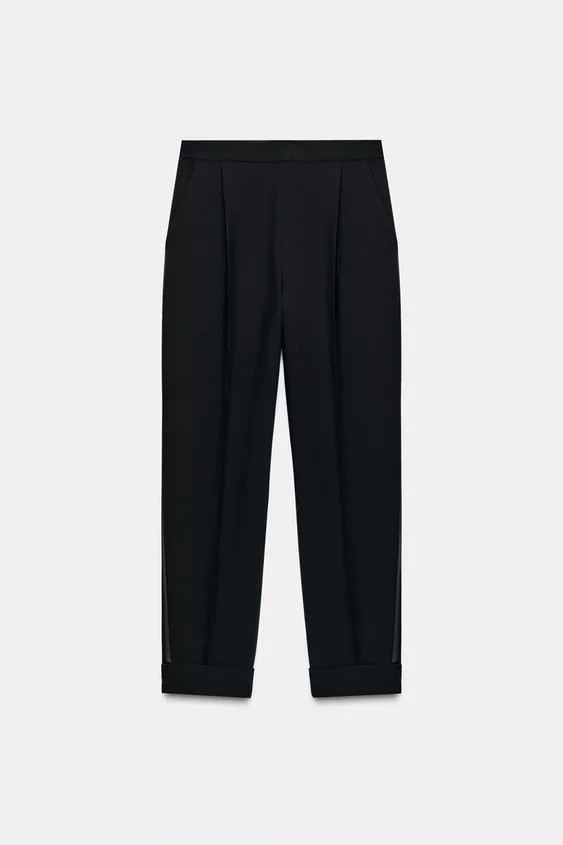 CROPPED TUXEDO TROUSERS | Zara US