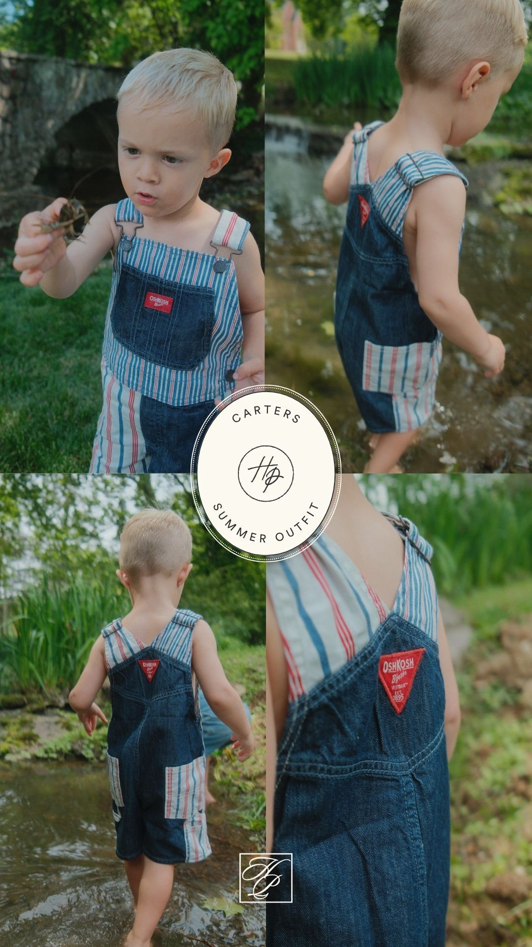Barefoot in the creek, crawdad-catching, watermelon stained summer 🍉 @carters @oshkoshkids 

 #Carters #CartersPartner

#LTKBaby #LTKKids