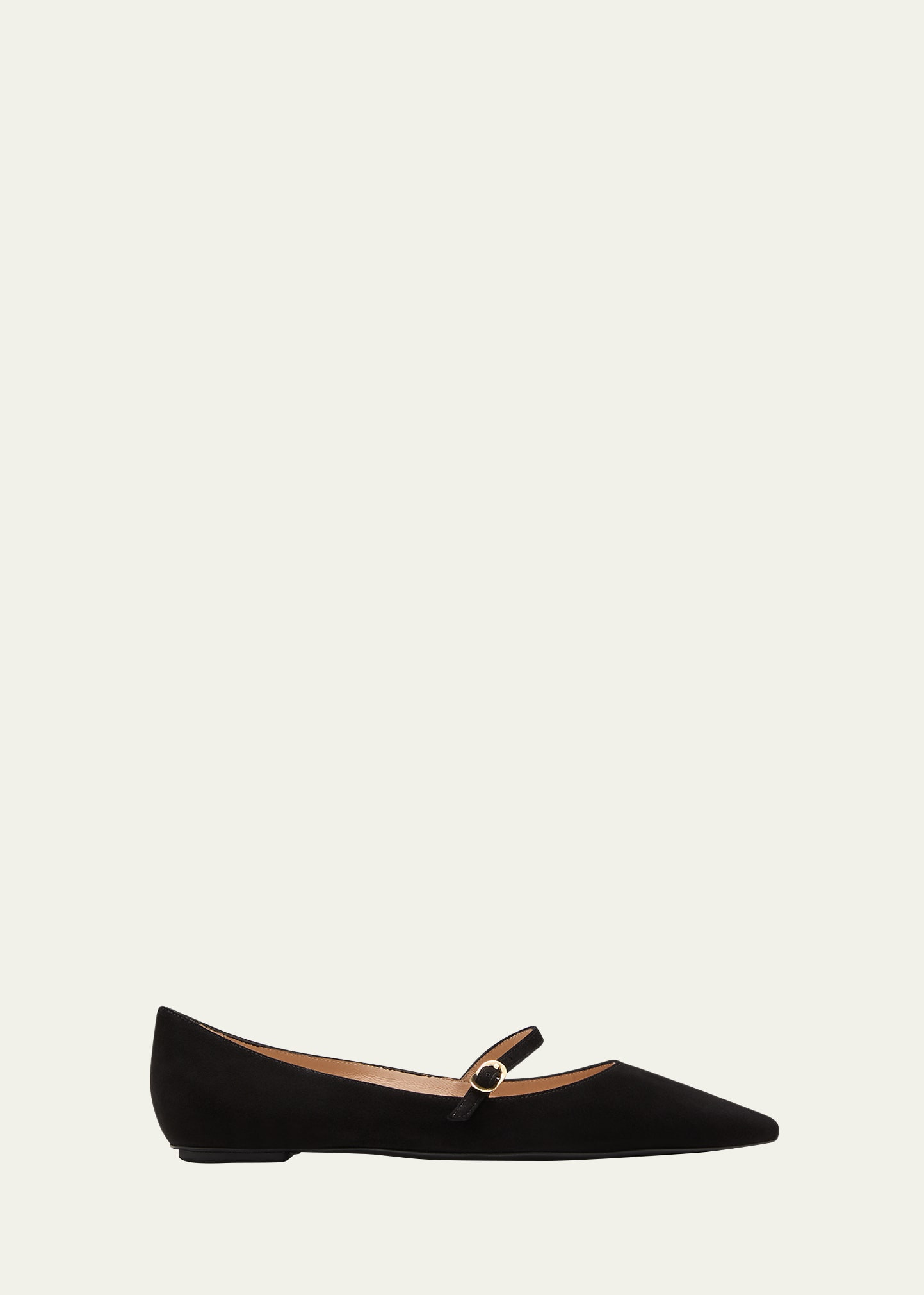Stuart Weitzman Emilia Suede Mary Jane Ballerina Flats | Bergdorf Goodman