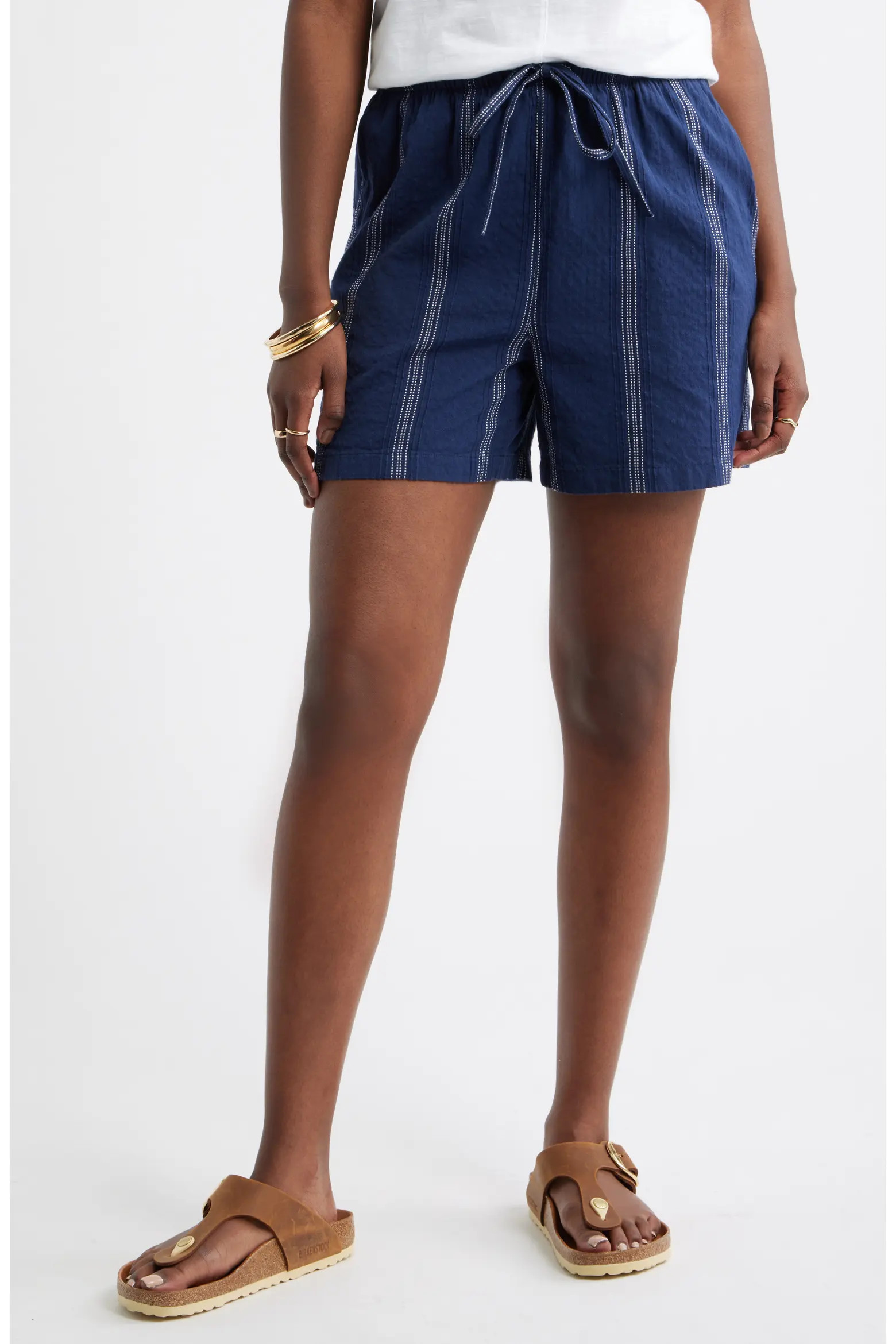 Cotton Blend Dobby Pull-On Shorts (Women) | Nordstrom | Nordstrom
