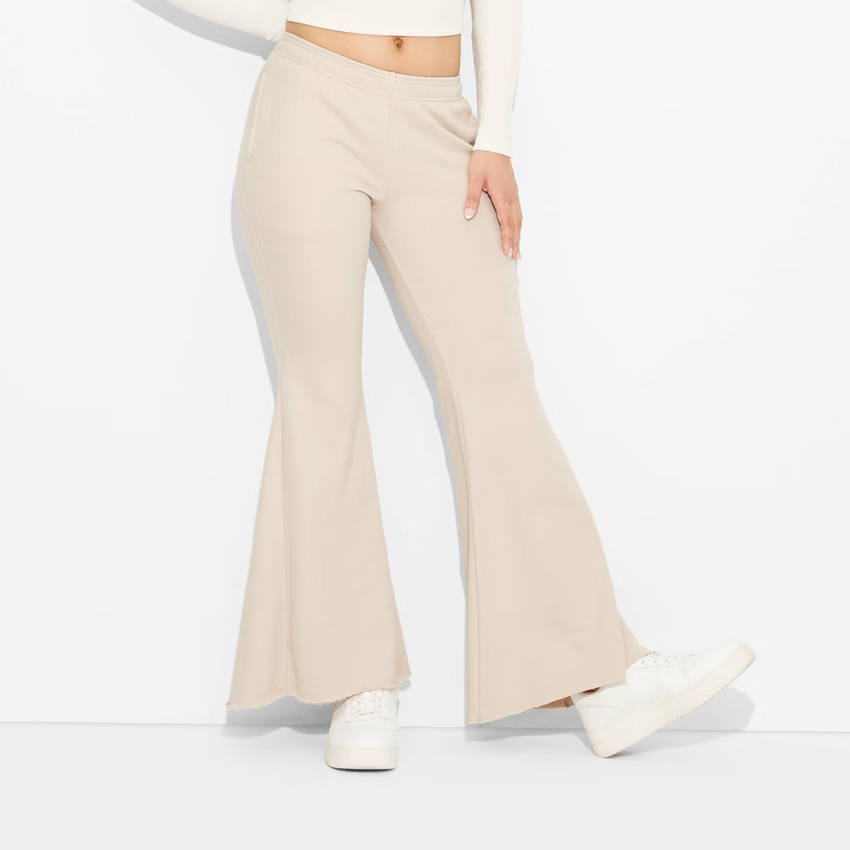 Women's Mid-Rise Washed Extreme Flare Sweatpants - Wild Fable™ | Target
