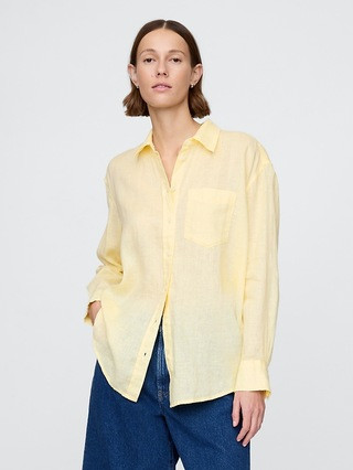 100% Linen Oversized Shirt | Gap (US)
