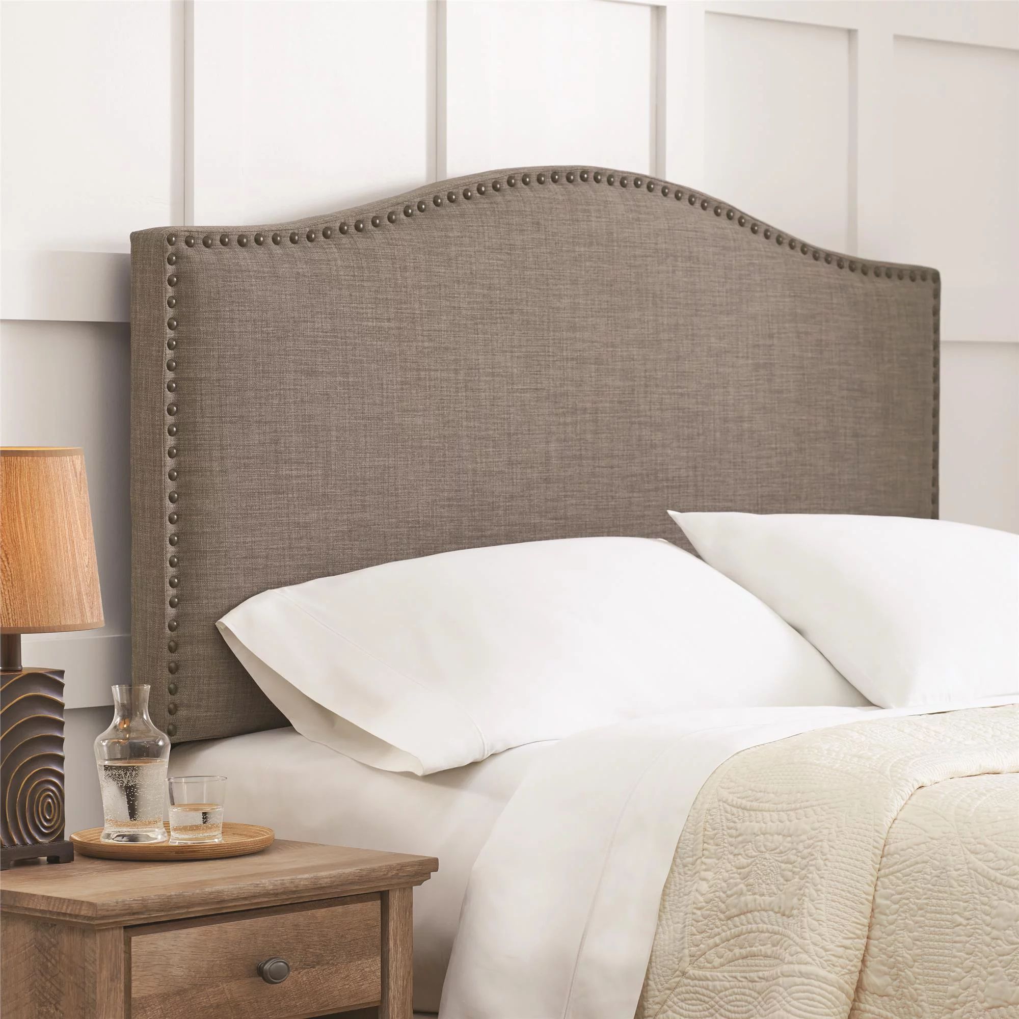 Better Homes and Gardens Grayson Linen Headboard with Nailheads, Multiple Colors, Multiple Sizes ... | Walmart (US)