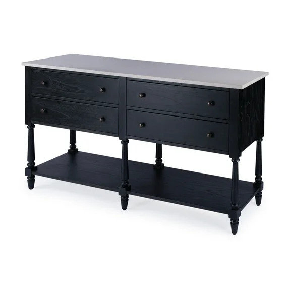 Danielle 65"W Marble Sideboard in Black  5645432 | Walmart (US)