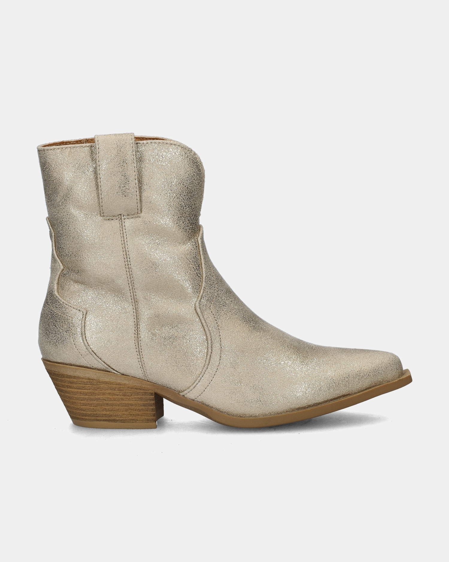 Nelson - Enkellaarsjes voor dames - Goud | Nelson Schoenen NL