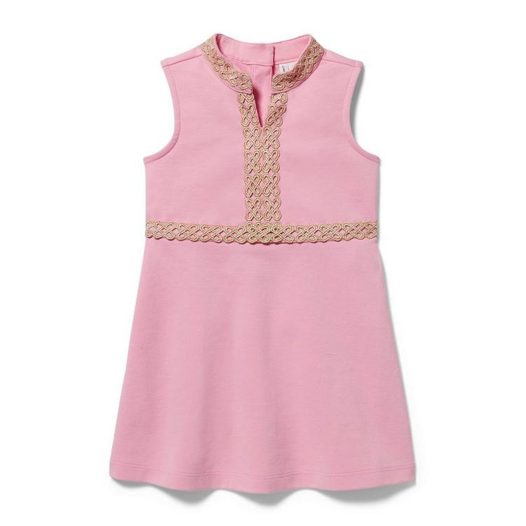 Brocade Trim Ponte Dress | Janie and Jack