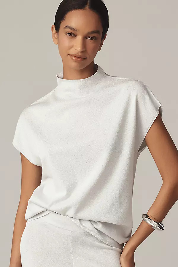 Pilcro Shine Mock-Neck Sweater | Anthropologie (US)