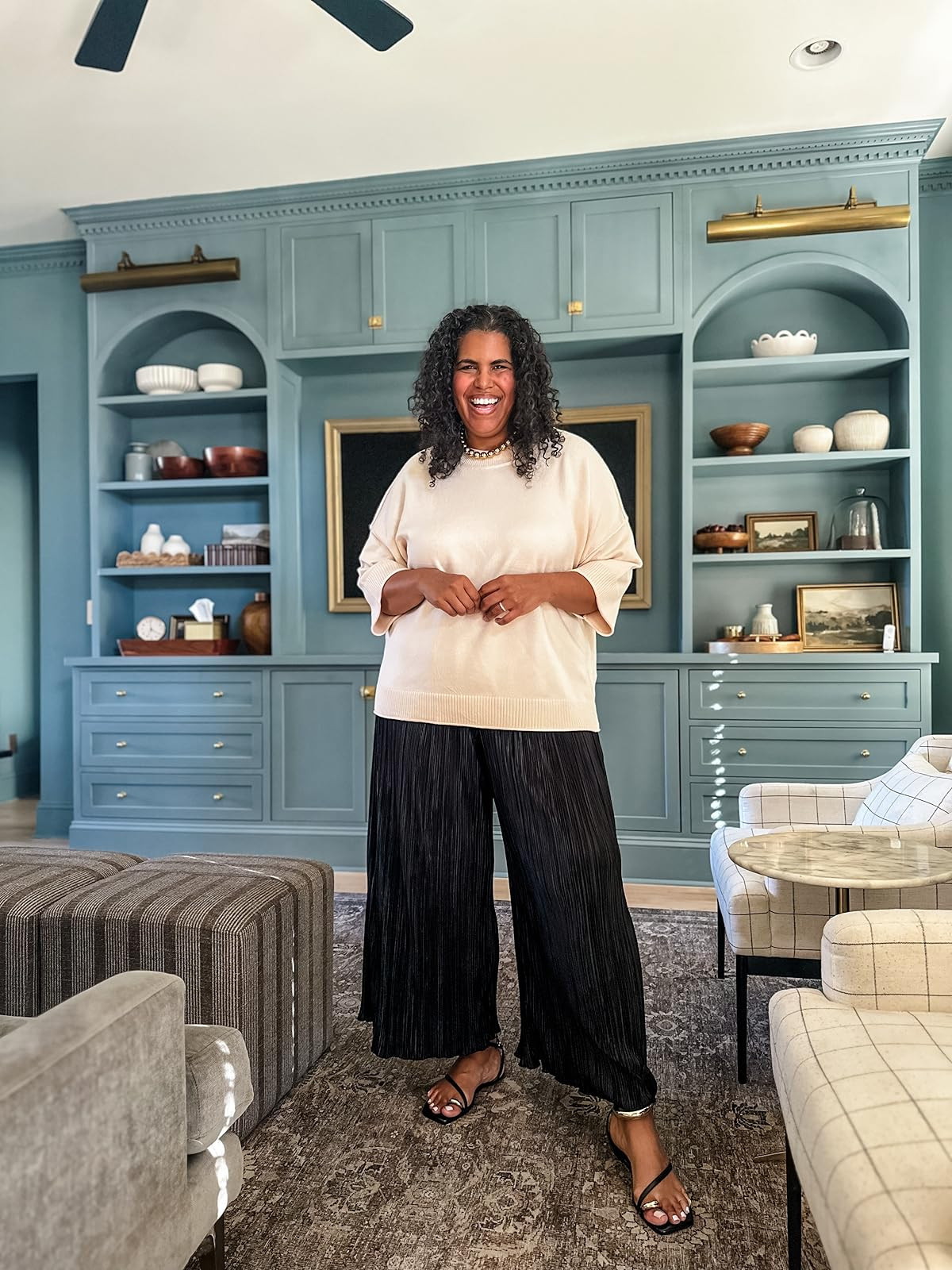 The spring sweater of your dreams. Size xxl in top and pants (both have great stretch and are oversized). #amazonfashion #plusfashion 

 #LTKootd #LTKOver40 #LTKPlusSize