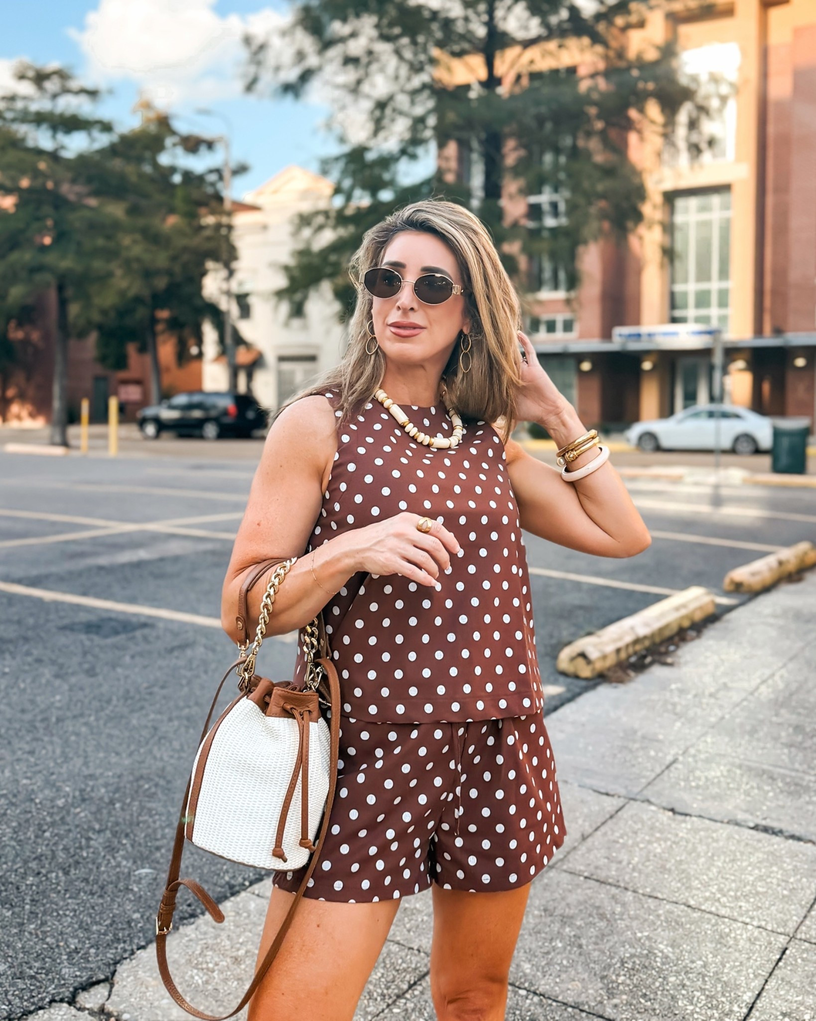 Little coffee shop ootd. ☕️😎

Summer outfits, over 40 summer outfits, chocolate brown polka dots, 2 piece shorts set, two piece outfits, Amazon, sunnies, trendy sunglasses

#LTKdayinmylife #LTKootd #LTKOver40