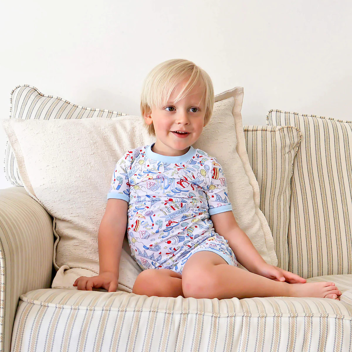 Birthday Boy Knit Print Short Pajamas | Classic Whimsy