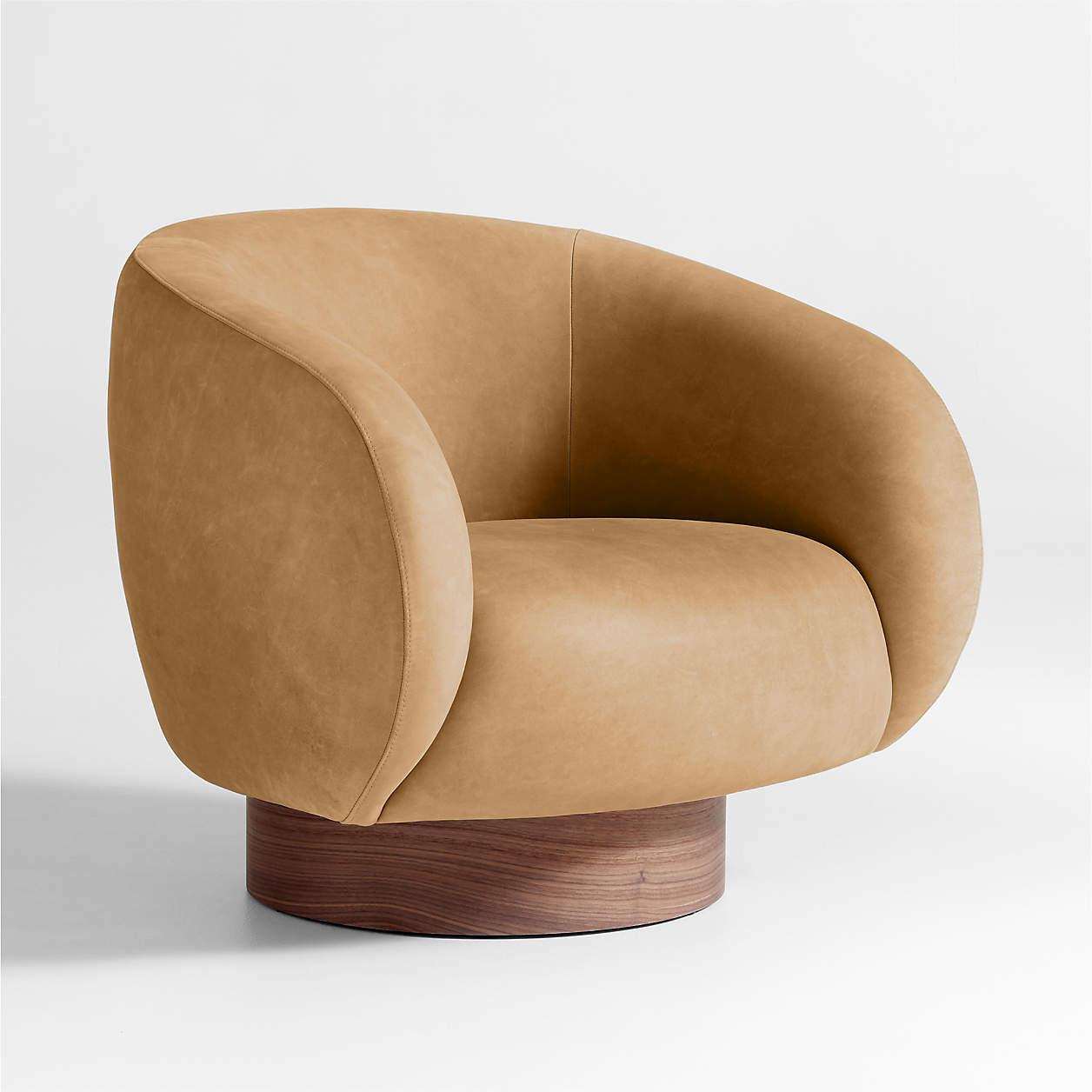 Kessler Leather Swivel Accent Chair + Reviews | Crate & Barrel | Crate & Barrel