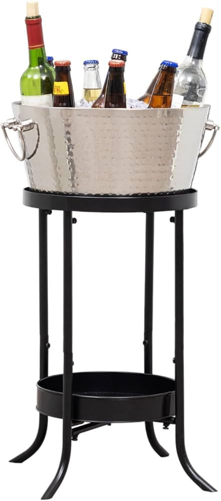 BREKX Champagne Ice Bucket with Stand, Wine Bucket with Stand Stand for Parties/Insulated Wine Ch... | Amazon (US)