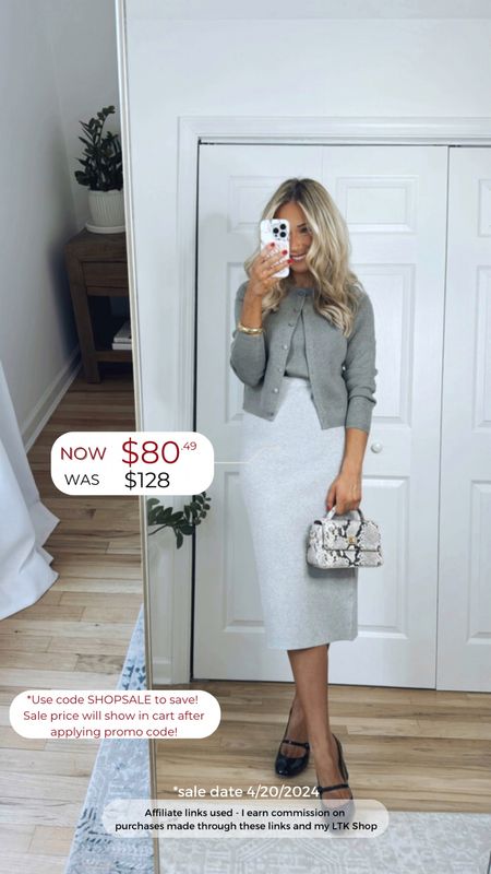Use code SHOPSALE to save on the gray skirt!