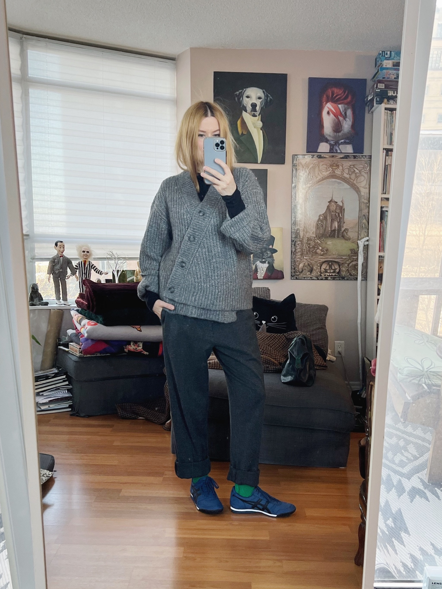 New sock colour alert at Uniqlo 🐸🐉🌵🍀🌱💚
Coat and handbag vintage.
•
.  #winterLook  #StyleOver40  #vintageRalphLauren  #onitsukaTiger  #doubleDenim  #poshmarkFind #vintage90s #secondhandFind #FashionOver40  #MumStyle #genX #genXStyle #shopSecondhand #genXInfluencer #WhoWhatWearing #genXblogger #Over40Style #vintageLongchamp #40PlusStyle #Stylish40s #styleTip  #HighStreetFashion 

#LTKshoecrush #LTKFind #LTKstyletip