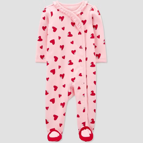 Baby Girls' Valentine's Heart Sleep N' Play - Just One You® made by carter's Pink | Target