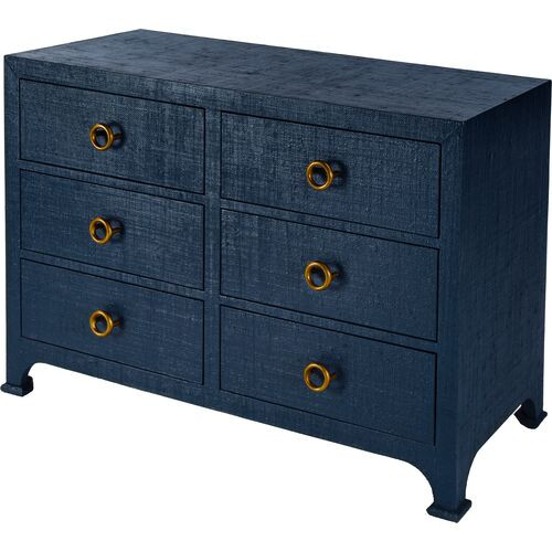 Kos 6-Drawer Raffia Dresser | One Kings Lane