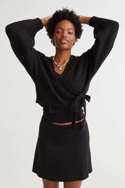 Knitted wrapover cardigan | H&M (UK, MY, IN, SG, PH, TW, HK)