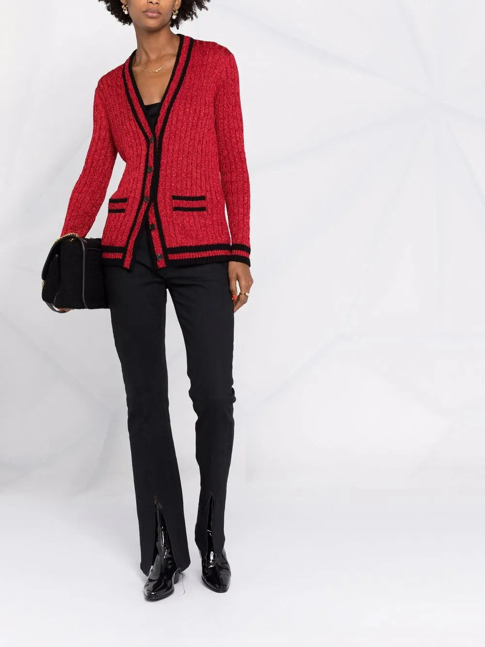 Saint Laurent Cable Knit Cardigan - Farfetch | Farfetch Global