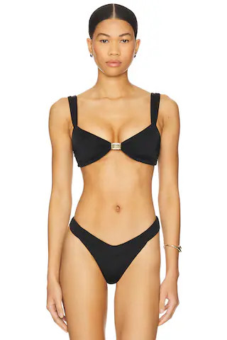 Abyss Bikini Top in Black | Revolve Clothing (Global)