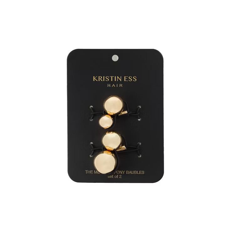Target/Beauty/Hair Care‎Shop all Kristin EssKristin Ess The Metallic Pony Baubles Hair Elastics... | Target