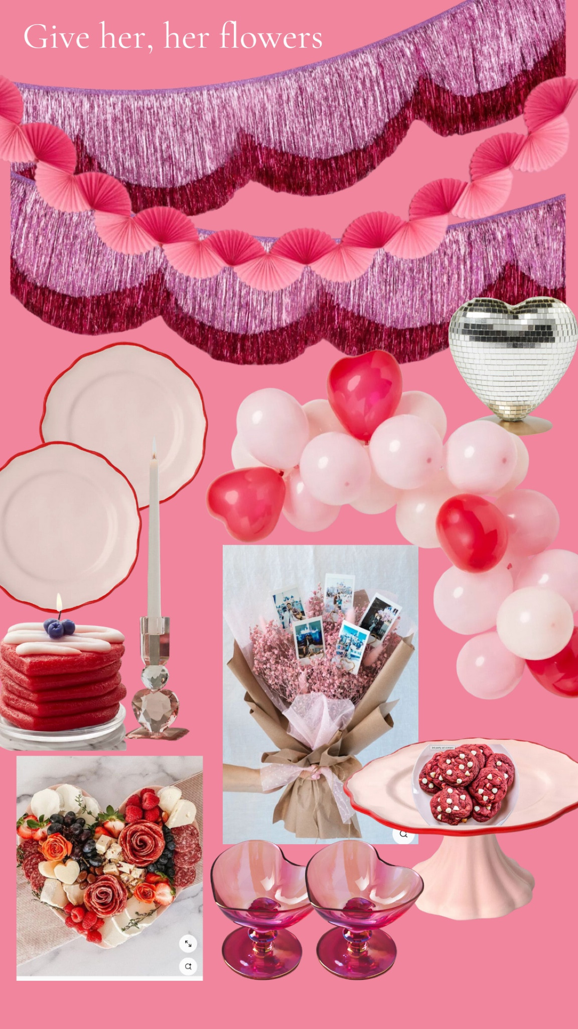 I hosted my first Galentine’s party & it was CUTTTEEEEE 💌🩷🪩💫

Sparkly, girly—- loads of Pink!! Say no more!
🩷🩷🩷🩷🩷 I went with the theme of “Giving her, her flowers”. Everything catered to the idea of stewarding love and wanting my friends to know how special they are to me & this world. 

FOOD: Cafe themed spread where each girl bought their favorite cafe food item (& yall, they gave it their all! Everything was delicious!)

PHOTOS: What’s a Galentine’s celebration without a photo 📸 backdrop?? Took it back to the 2000’s with a very EASY, yet impactful DIY pink backdrop with heart shaped balloons. 

BLOOM BAR: the chosen craft + it lines up with the theme. Not sure what it was about watching the girls picked their flowers and wrap them, but I was quite emotional 🩷🪻🌷

DECOR: scallop, sparkly disco streamers & an overload of heart accessories made our small space POP & sparkle! ✨ Comment “SPARKLE” for 🔗 to everything from i used at the party. A DM will be sent to your inbox 📨 

Sooooo many exquisite details that would make this post (even) longer (& I used up all 20 photo slots)😅—-but there is a fun DETAILED video on the setup, decor, diys, favors, games (which I made myself. Linked a free printable in stories) over on my YouTube Channel @Justbeingkatherine 

If you find you’re inspired or love it, share it! 

#LTKMostLoved #LTKSeasonal #LTKParties
