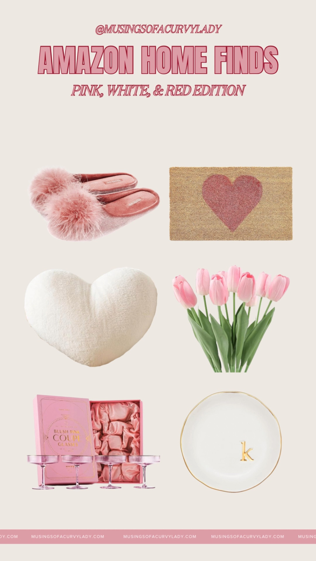 Amazon Home Finds: Pink, White, & Red Edition!🩷🤍❤️

From home decor to comfy aesthetic, I’ve linked all the cutest finds!

#plussizefashion #redoufit #datenight #outfitinspo #valentinesday #galentines #plussize #home #homedecor #flowers #slippers 

#LTKSeasonal #LTKGiftGuide #LTKHome