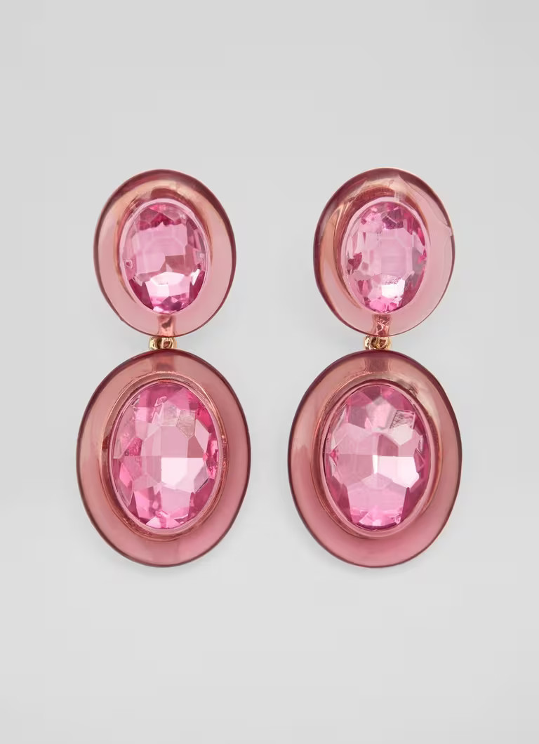 Callie Pink Crystal Statement  Earrings | L.K. Bennett (UK)