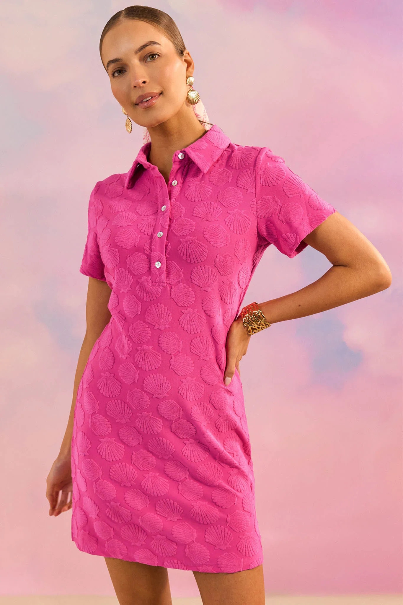 Janie Pink Terry Cloth Dress | Avara