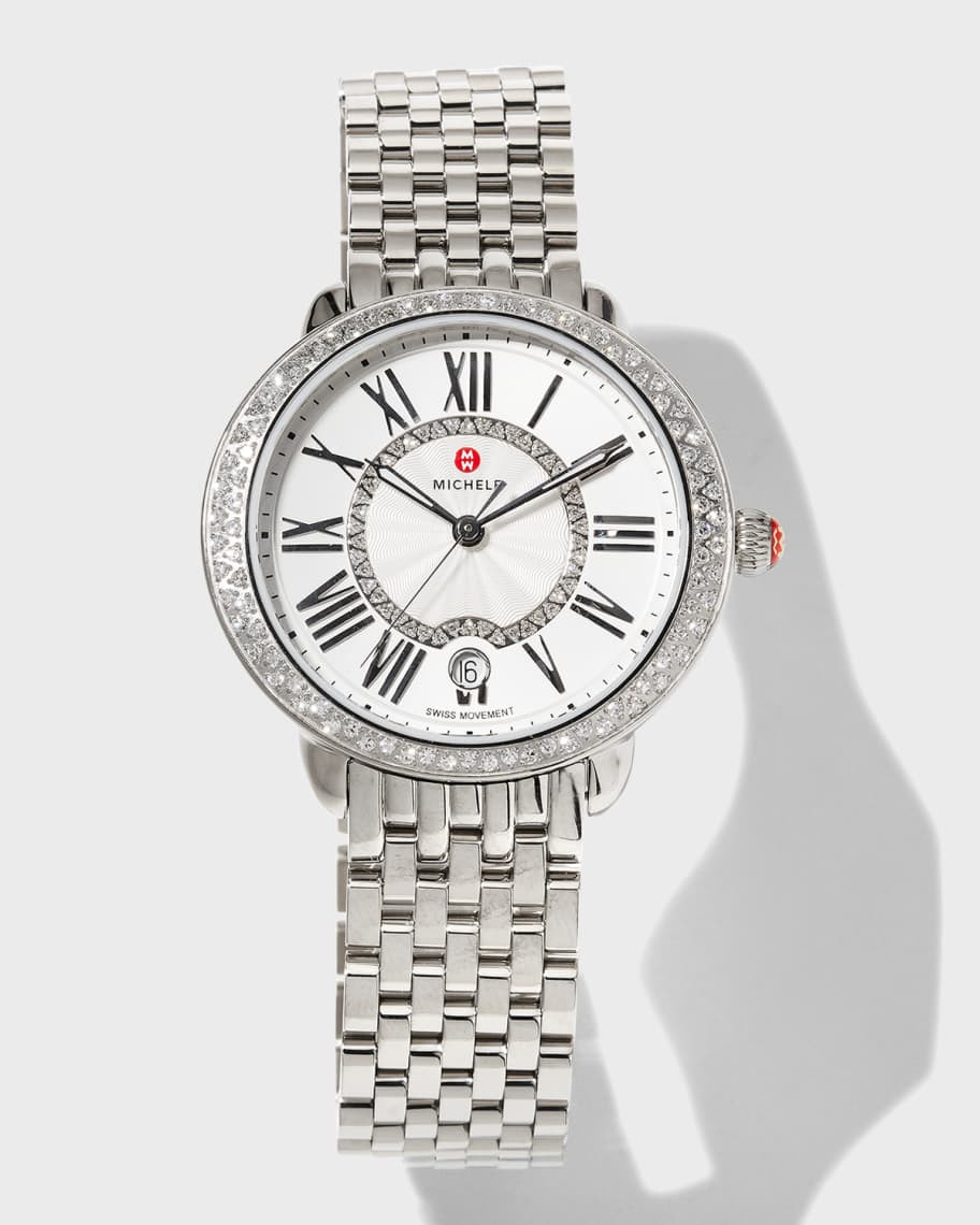MICHELE Serein Mid Diamond Watch w/ Date | Neiman Marcus