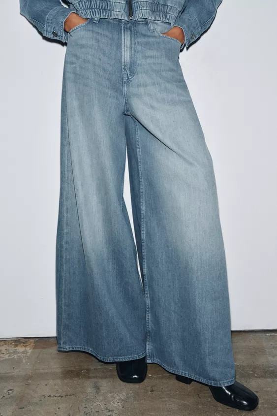 ZW COLLECTION HIGH-RISE BAGGY JEANS | Zara US