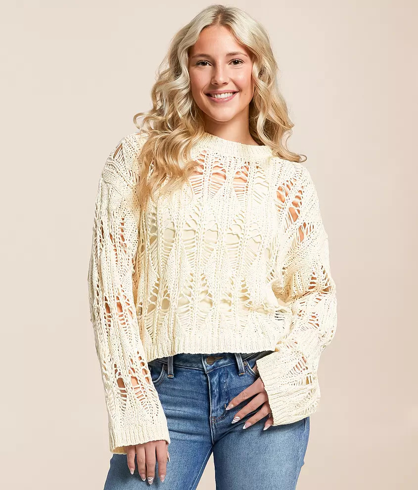 Diamond Cropped Sweater | Buckle