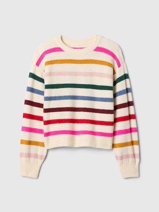 Kids Relaxed Happy-Stripe Sweater | Gap Factory