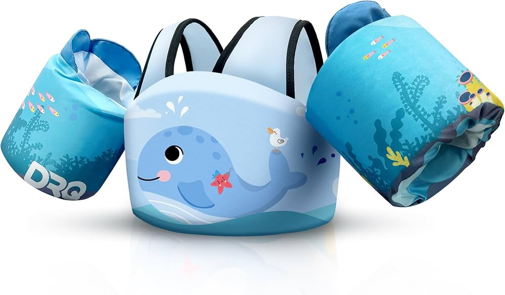 DRQ Toddler Swim Vest, Toddler Floaties for 22-66lbs Kids, Puddle Jumper Kids Life Jacket with Sh... | Amazon (US)