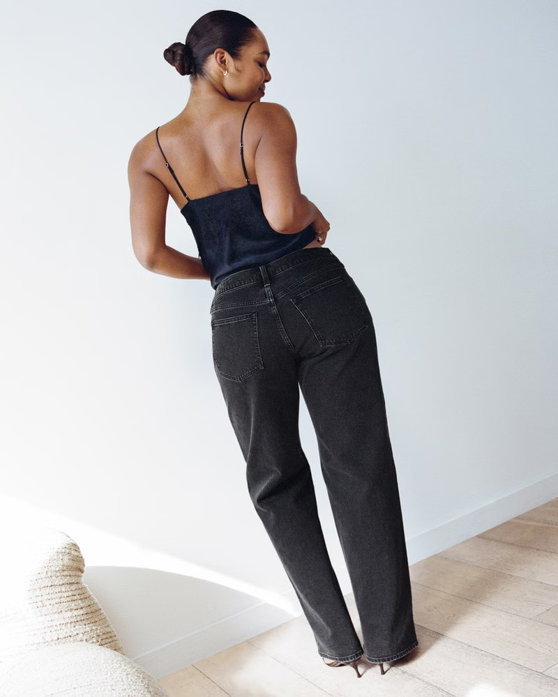 Curve Love Low Rise Baggy Jean | Abercrombie & Fitch (US)