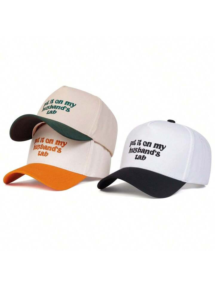 1Piece Men Letter Embroidered Baseball Cap Outdoor Adjustable Sunscreen Leisure Hat Spring Autumn Travel Tourism Beach Vacation | SHEIN