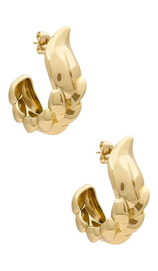 Frida Braided Hoop Earrings in Gold | Revolve Clothing (Global)