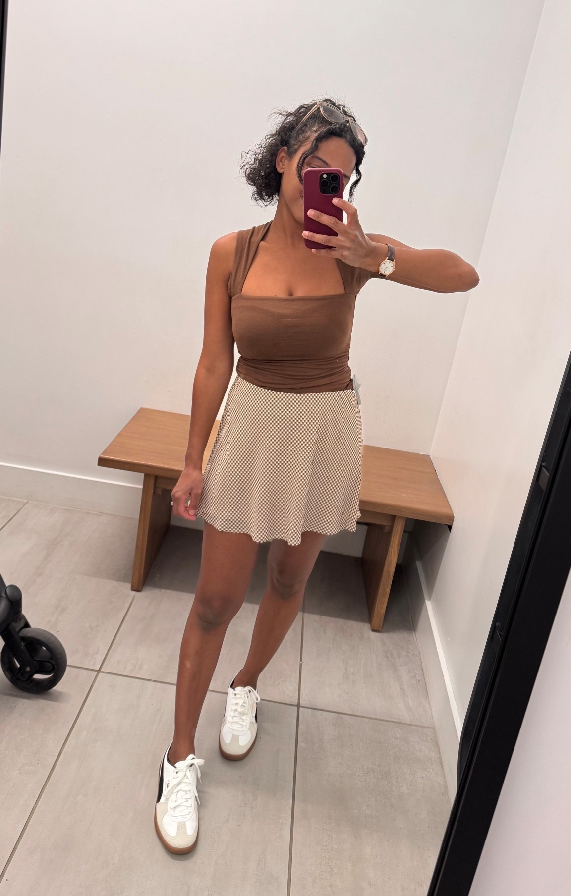 Abercrombie Ava top XS
Abercrombie Sienna mini skort S
Pre fall / early fall / transitional outfit 

#LTKPetite #LTKStyleTip #LTKMidsize