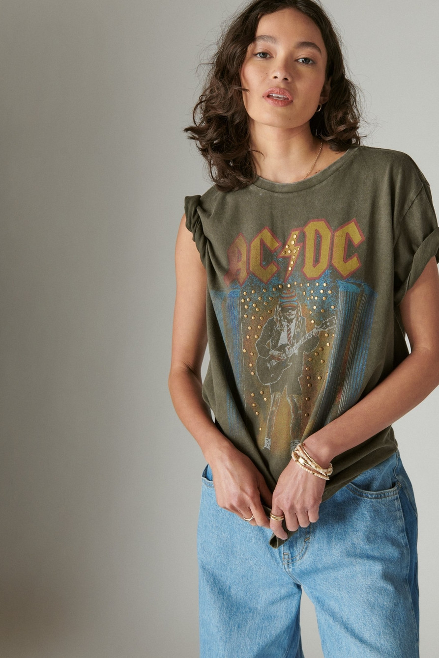 ACDC STUDS BOYFRIEND TEE | Lucky Brand