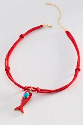 Fish Pendant Cord Necklace | Anthropologie (US)