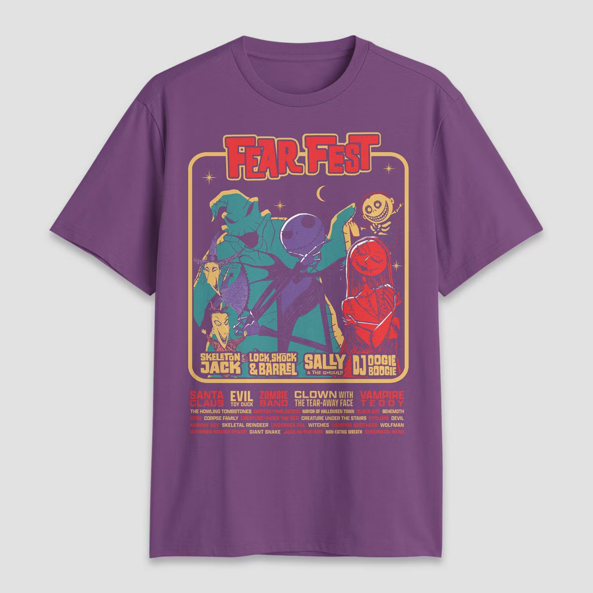 Men's Disney NBC Fear Fest Graphic T-Shirt - Purple | Target